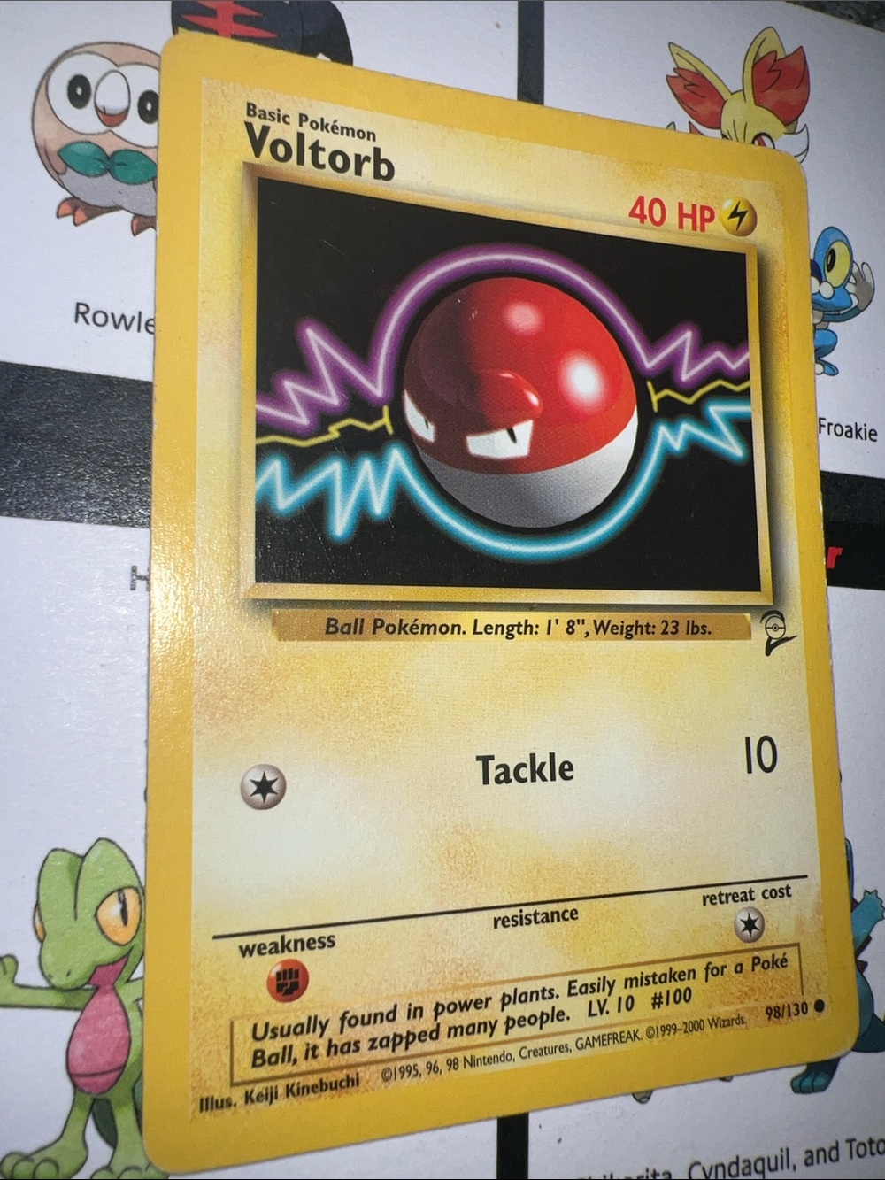 Pokemon Voltorb Card - Yellow, Red, Black